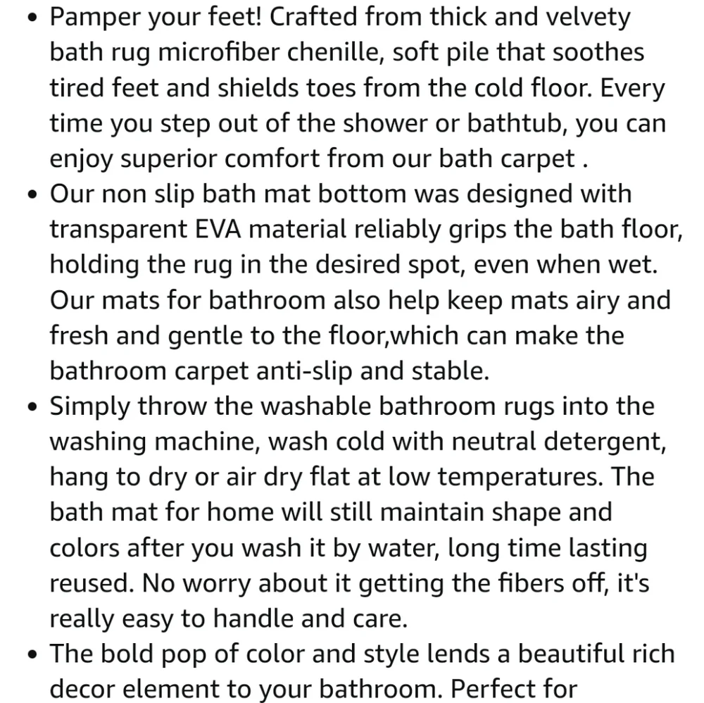Beqhause Chenille Bath Rug - 17
